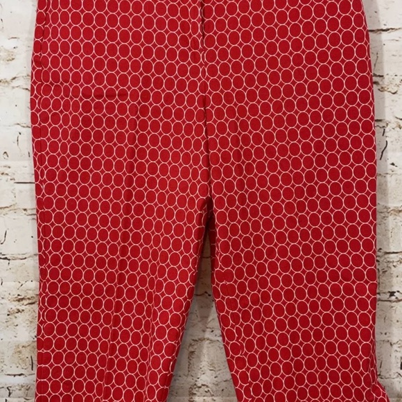 Talbots Pants - Talbots Red Geometric Ankle Pants-Sz8